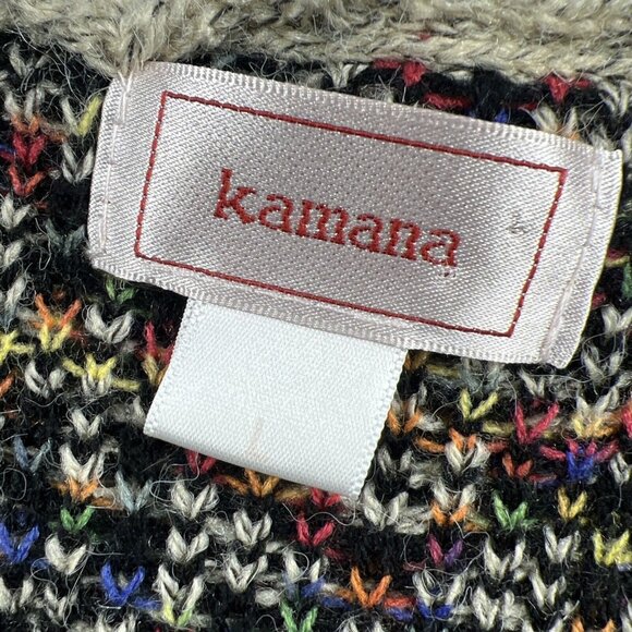 Kamana Women's Cardigan Sweater L Colorful Hooded Southwest Long Sleeve Coatagen - Picture 2 of 12